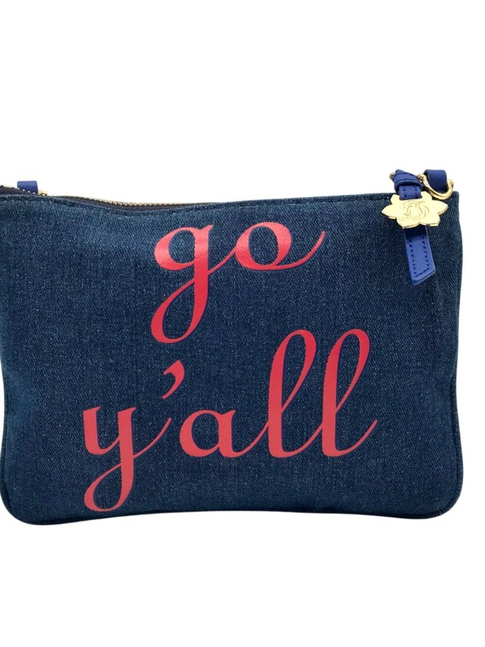 Draper James Red & Blue Denim 'Go Y'all' Shoulder Bag